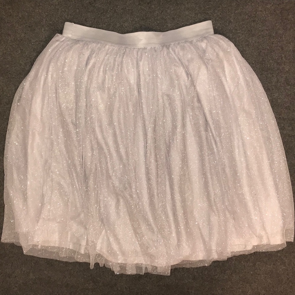 Silver Glitter Grey Tulle Skirt
